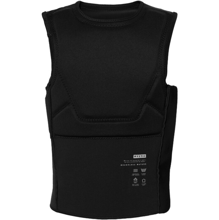 2024 Mystic Mnner Solace Front Zip Kite Impact Vest 35005.240235 - Black